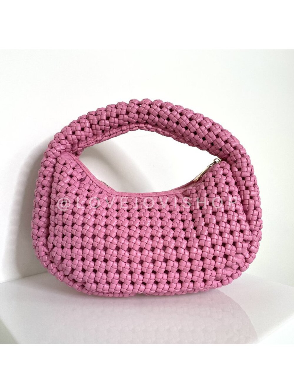 Whimsigoth | Sincerely Jules Pink Woven Handbag | Bubble Gum Woven Purse